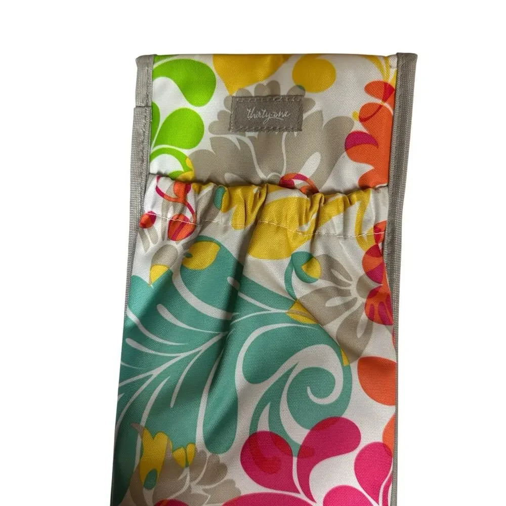 Thirty One Island Damask Flat Iron Curling Iron Thermal Travel Pouch Bag Carrier